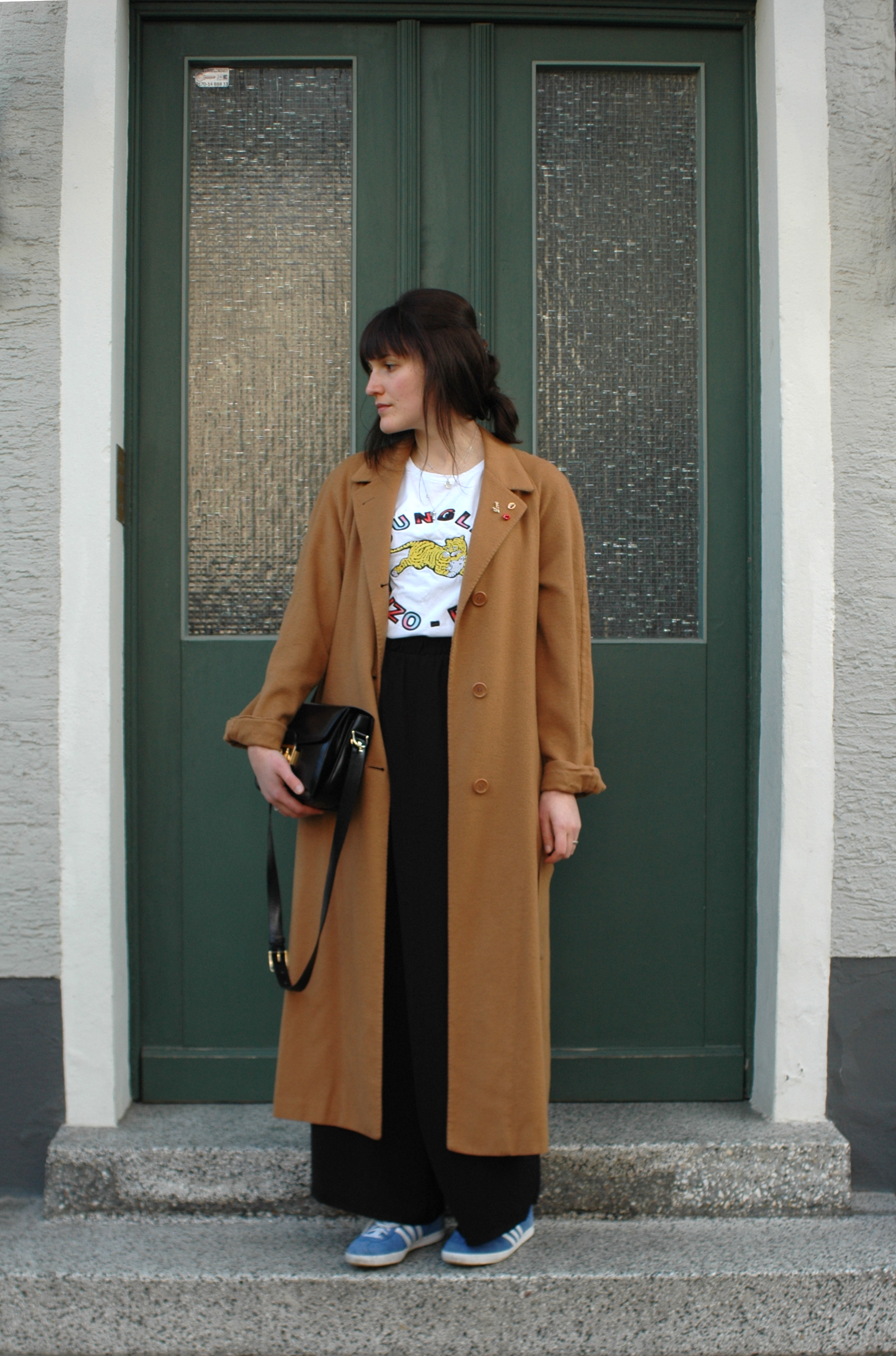 Outfit // vintage Yves Saint Laurent coat + Monki pants + Céline vintage box bag
