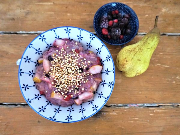 Porridge vegan, porridge mit früchten